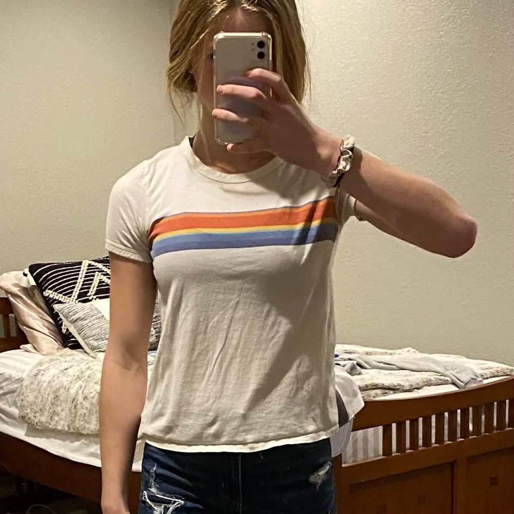 american eagle striped tee